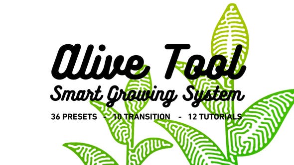 植物生长系统文字标题LOGO图形动画 Alive Tool: Smart Growing System