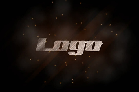 震撼金属切片Logo动画模板