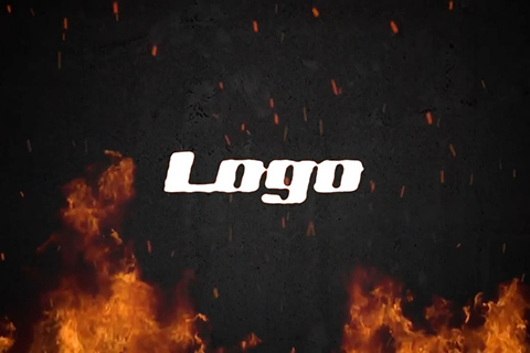 震撼火焰火花logo标志开场动画视频模板