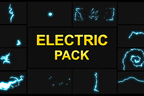 电气电流特效元素动画模板