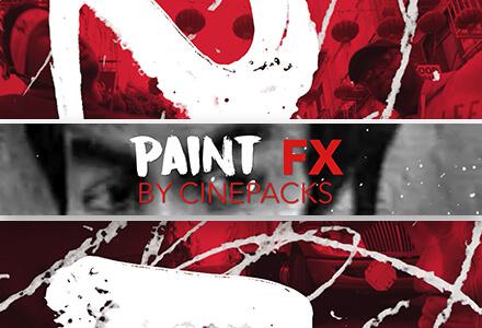 油漆喷涂涂鸦扰乱特效合成素材 CinePacks Paint FX
