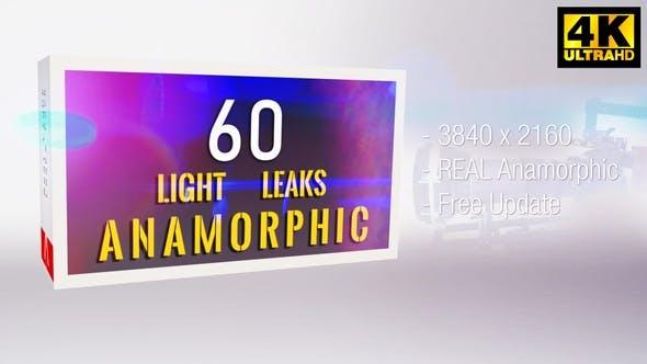 60个镜头失真变形运动炫光光斑光效动画 Light Leaks