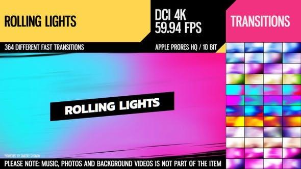 364个滚动流光动画效果 Rolling Lights (4K Transitions)