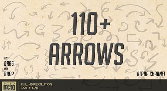 115个手绘标注提示箭头图形动画 Arrow Pack 有透明通道