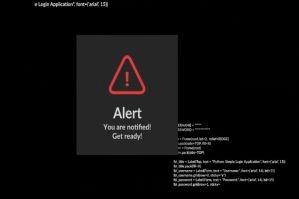 电脑蓝屏系统故障消息提示 黑客警告开场PR视频模板