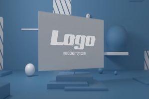 3D空间场景展台LOGO展示动画Premiere模板