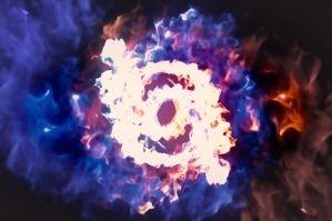“冰与火”对撞爆炸logo展示火焰特效视频片头PR模板