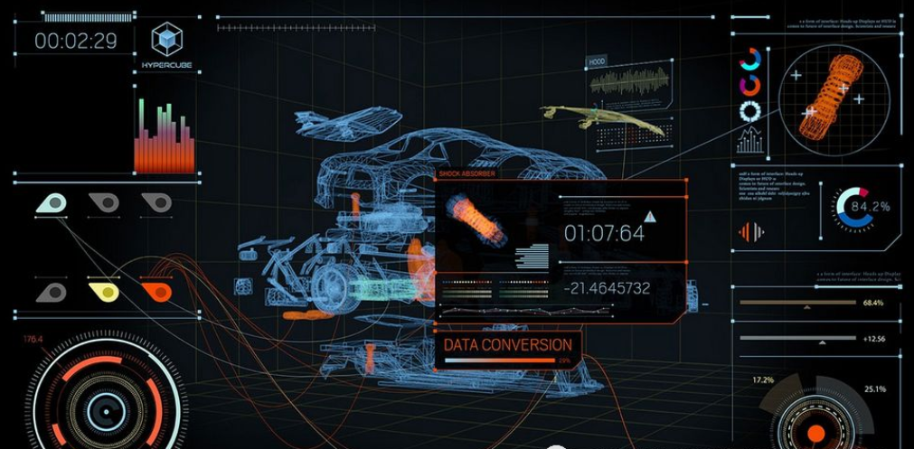 2020C4D  AE汽车分解动画工程模板3D模型素材，送你打造酷炫场景