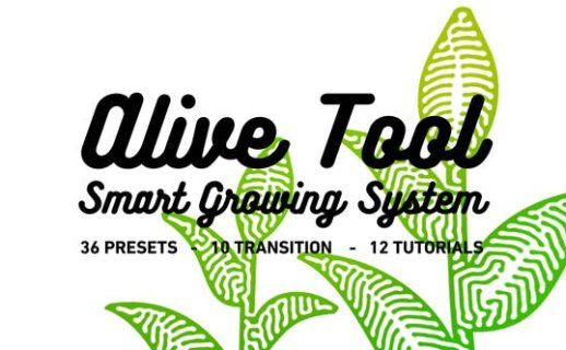植物生长系统文字标题LOGO图形动画 Alive Tool: Smart Growing System