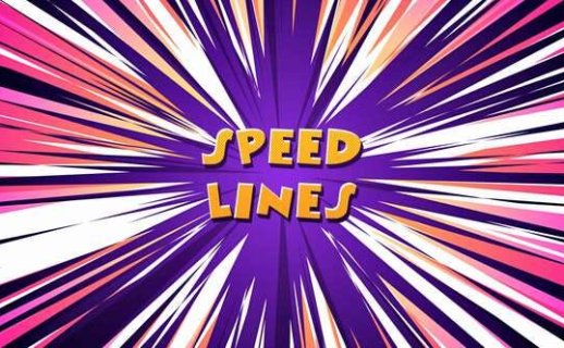 动漫二维卡通彩色速度线背景动画 Speed Lines Backgrounds