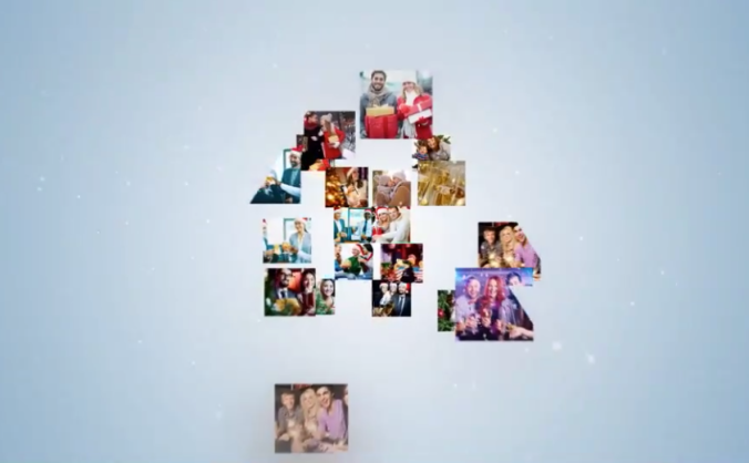 视频圣诞徽标介绍模板