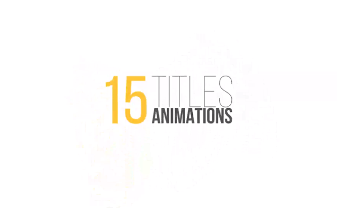 15个标题动画模板