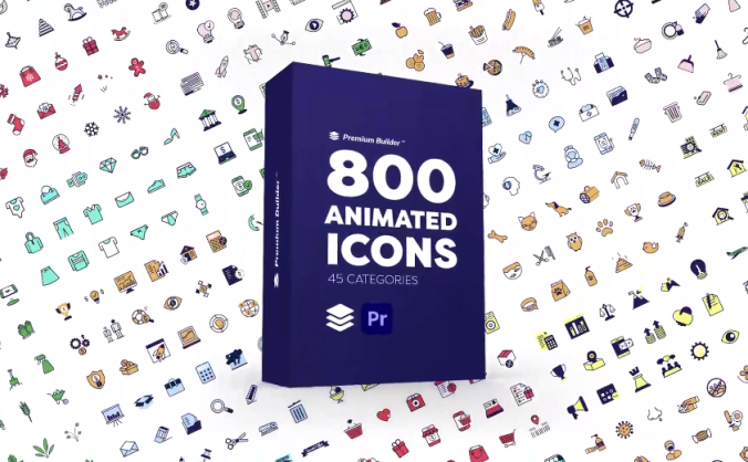 800种动画图标包模板