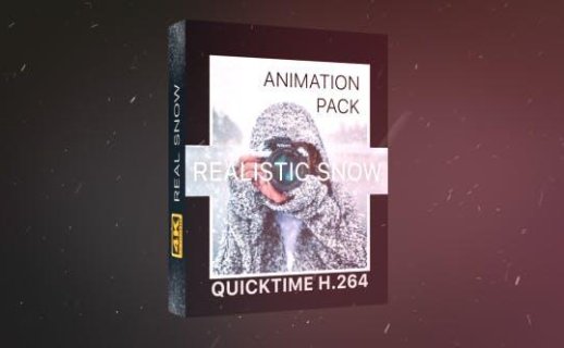 21个冬日下雪雪花粒子飘散动画 Realistic Snow Effects Pack
