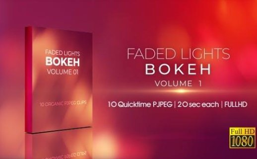 10个镜头虚焦模糊光晕炫光叠加视频素材 Faded Lights Bokeh V1